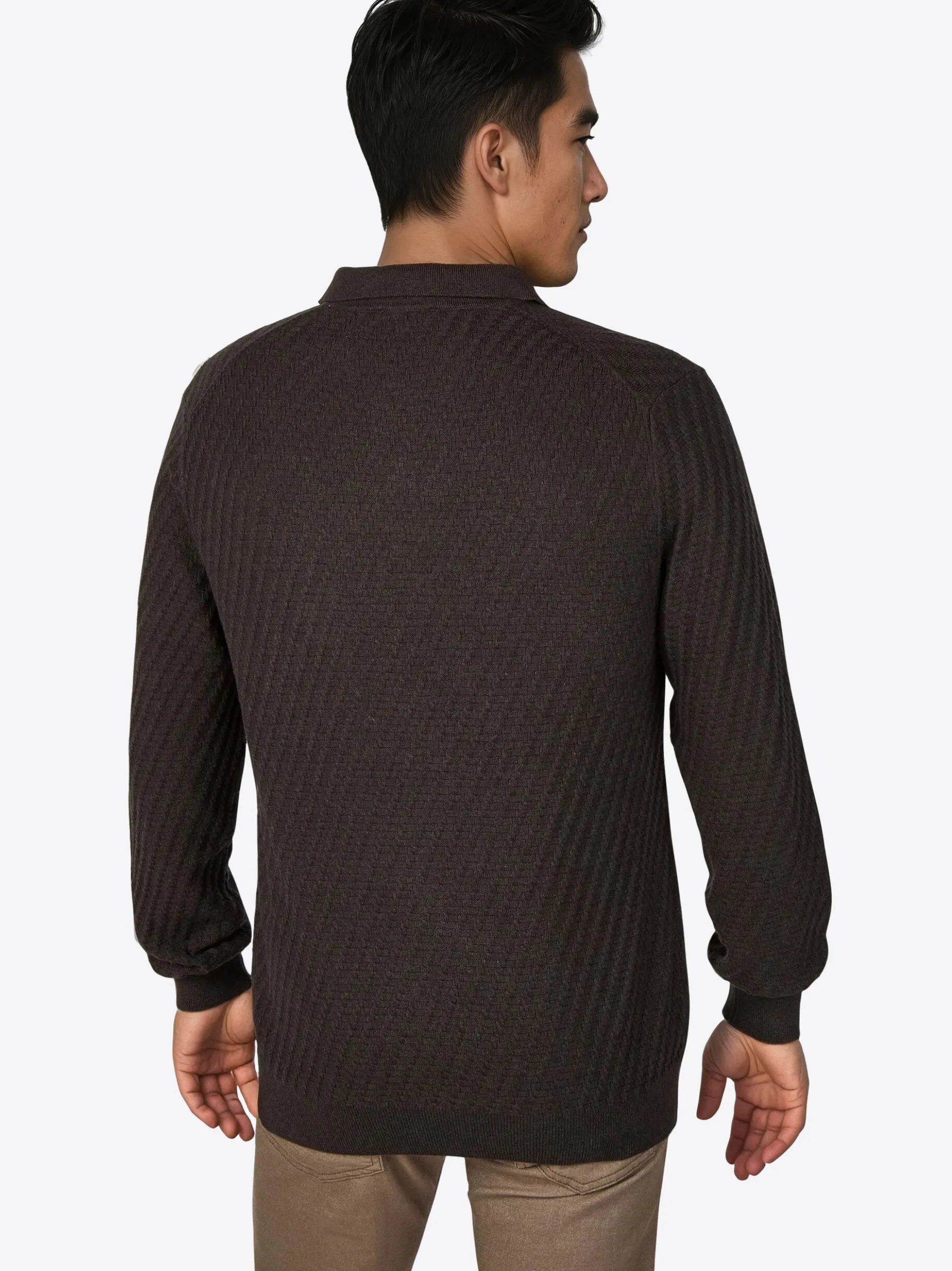Pierre Cardin Herren Strickpullover in braun