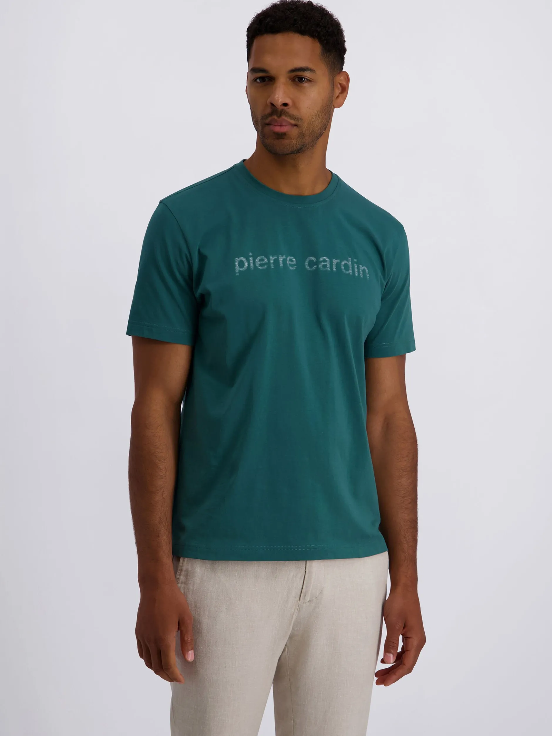 Pierre Cardin Herren T-Shirt in grün - Ärmel: kurzarm