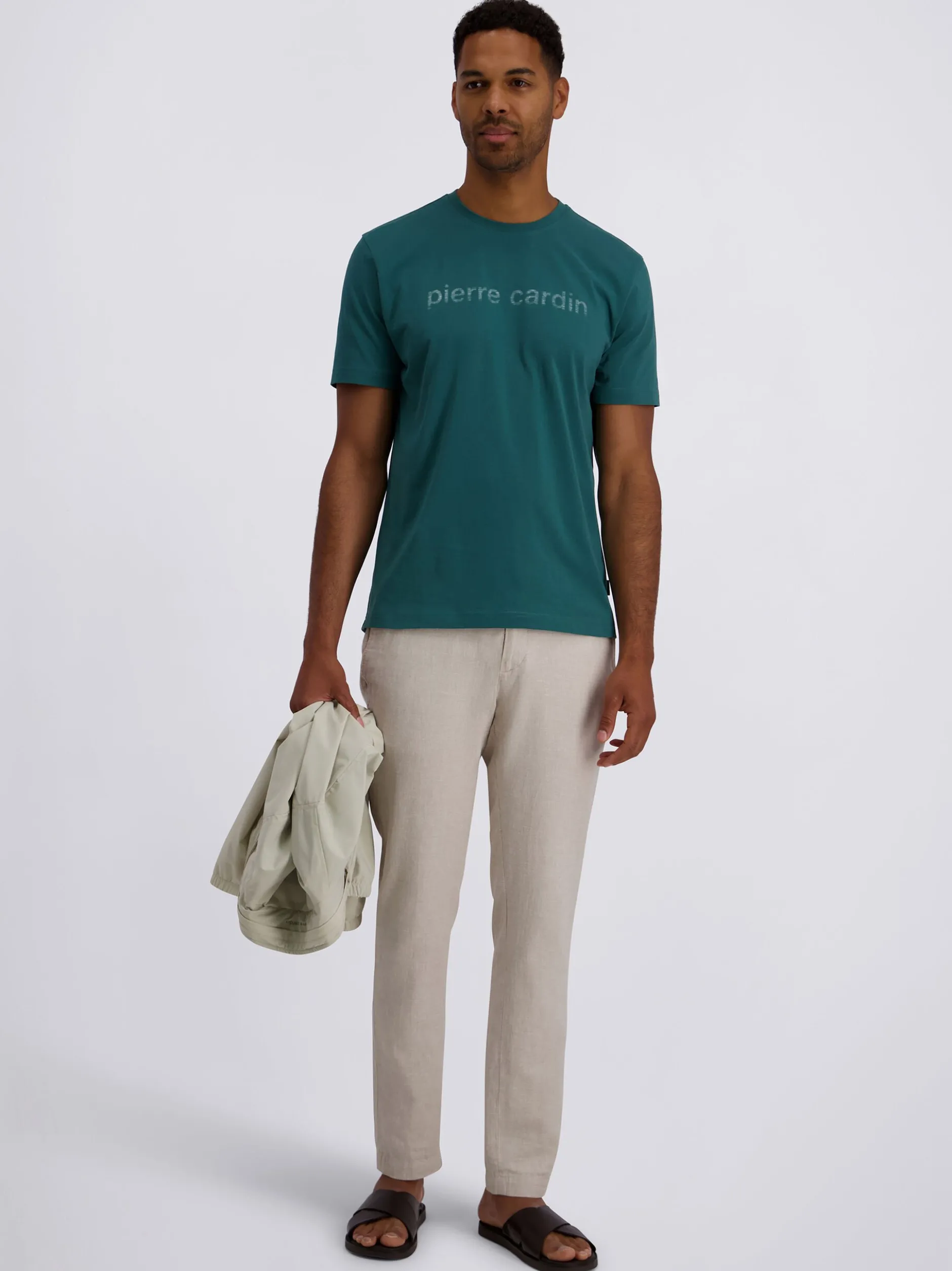 Pierre Cardin Herren T-Shirt in grün - Ärmel: kurzarm