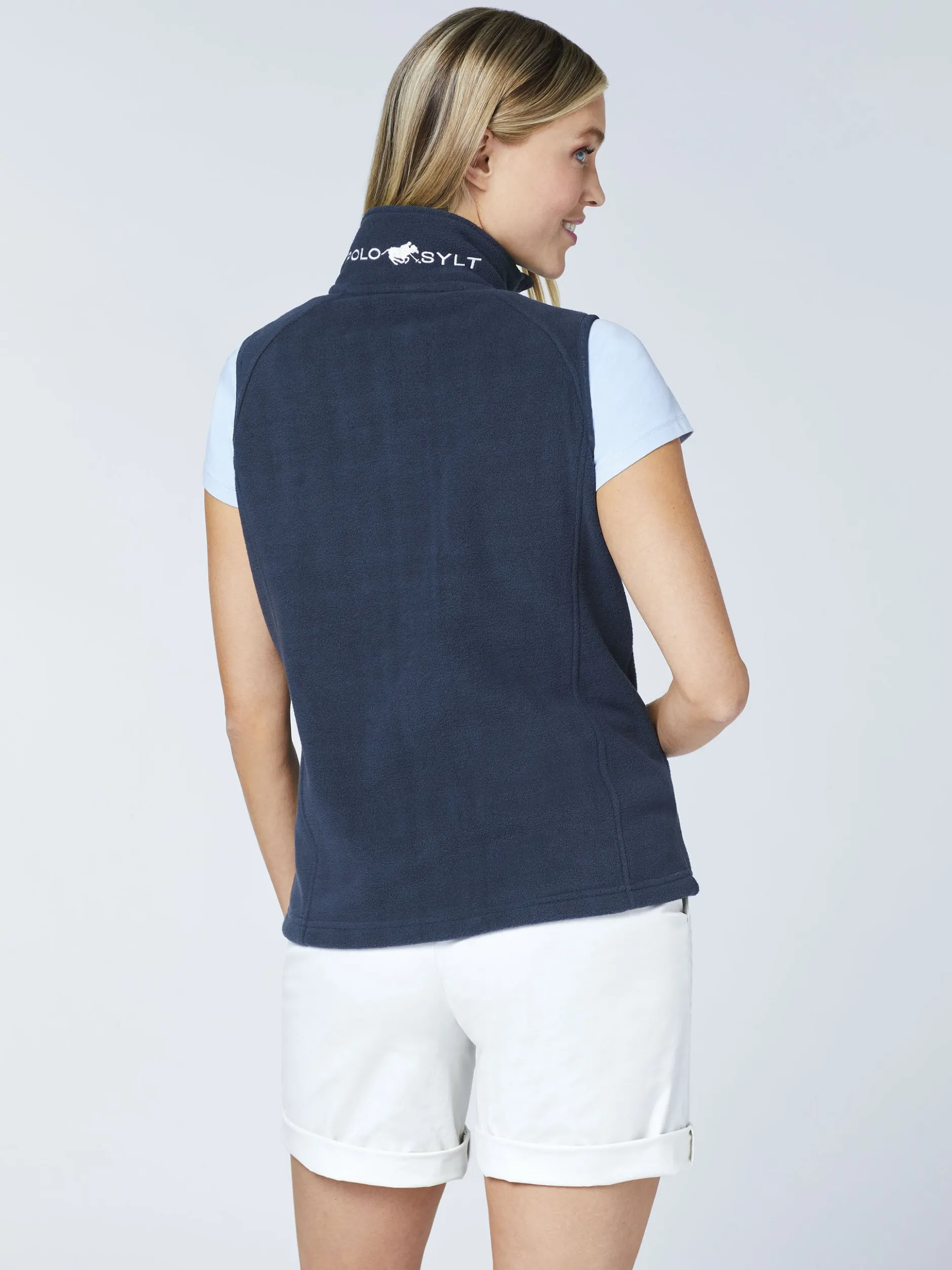 Polo Sylt Damen Fleece-Weste in marine blau