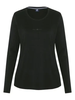 Polo Sylt Damen Langarmshirt in schwarz - Ärmel: kurzarm