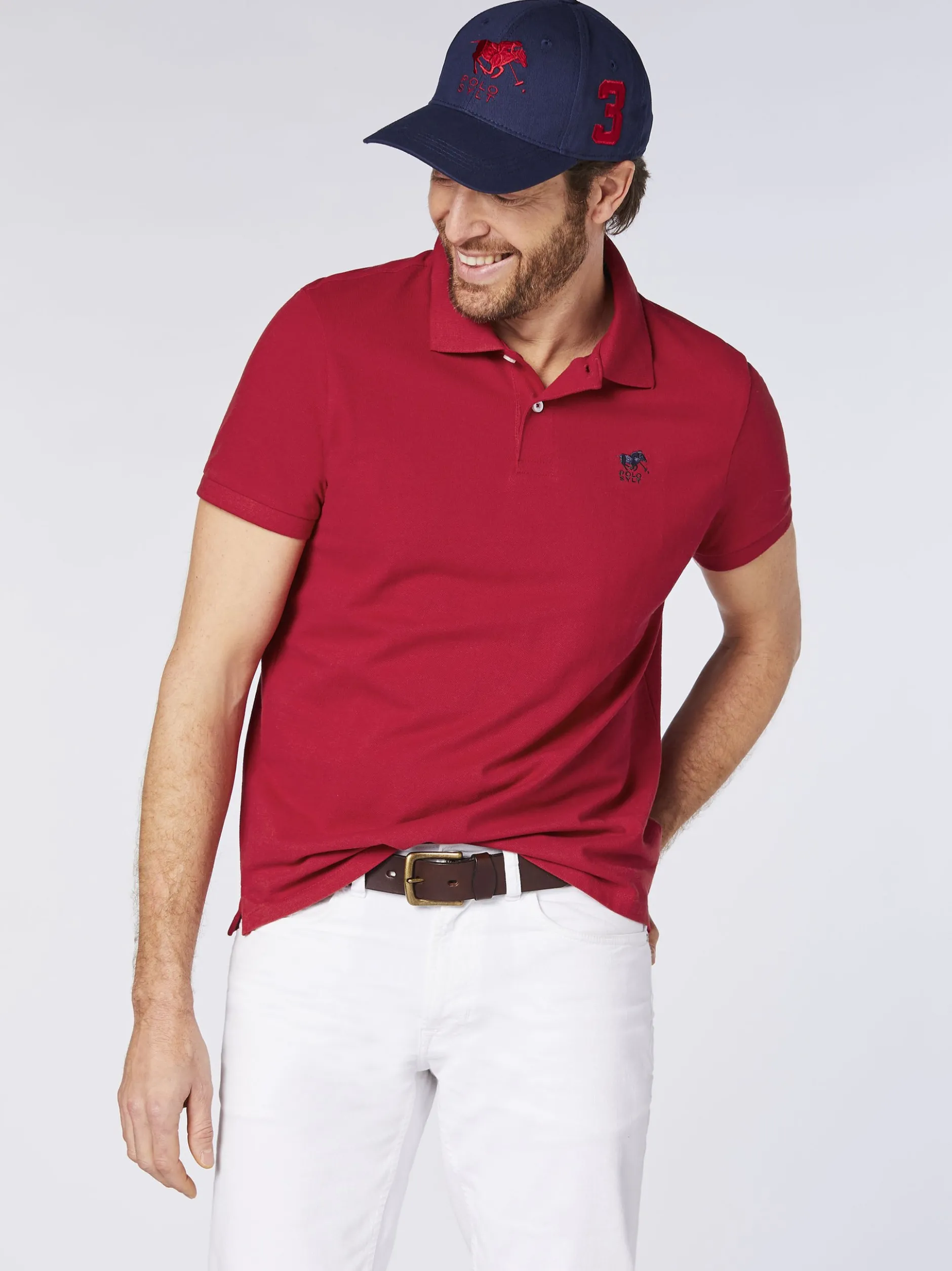 Polo Sylt Herren Poloshirt in bordeaux rot