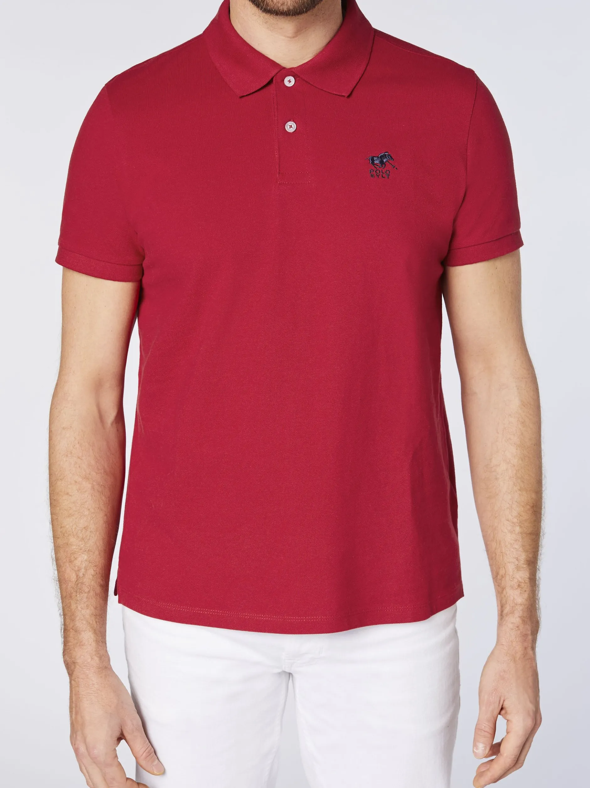 Polo Sylt Herren Poloshirt in bordeaux rot