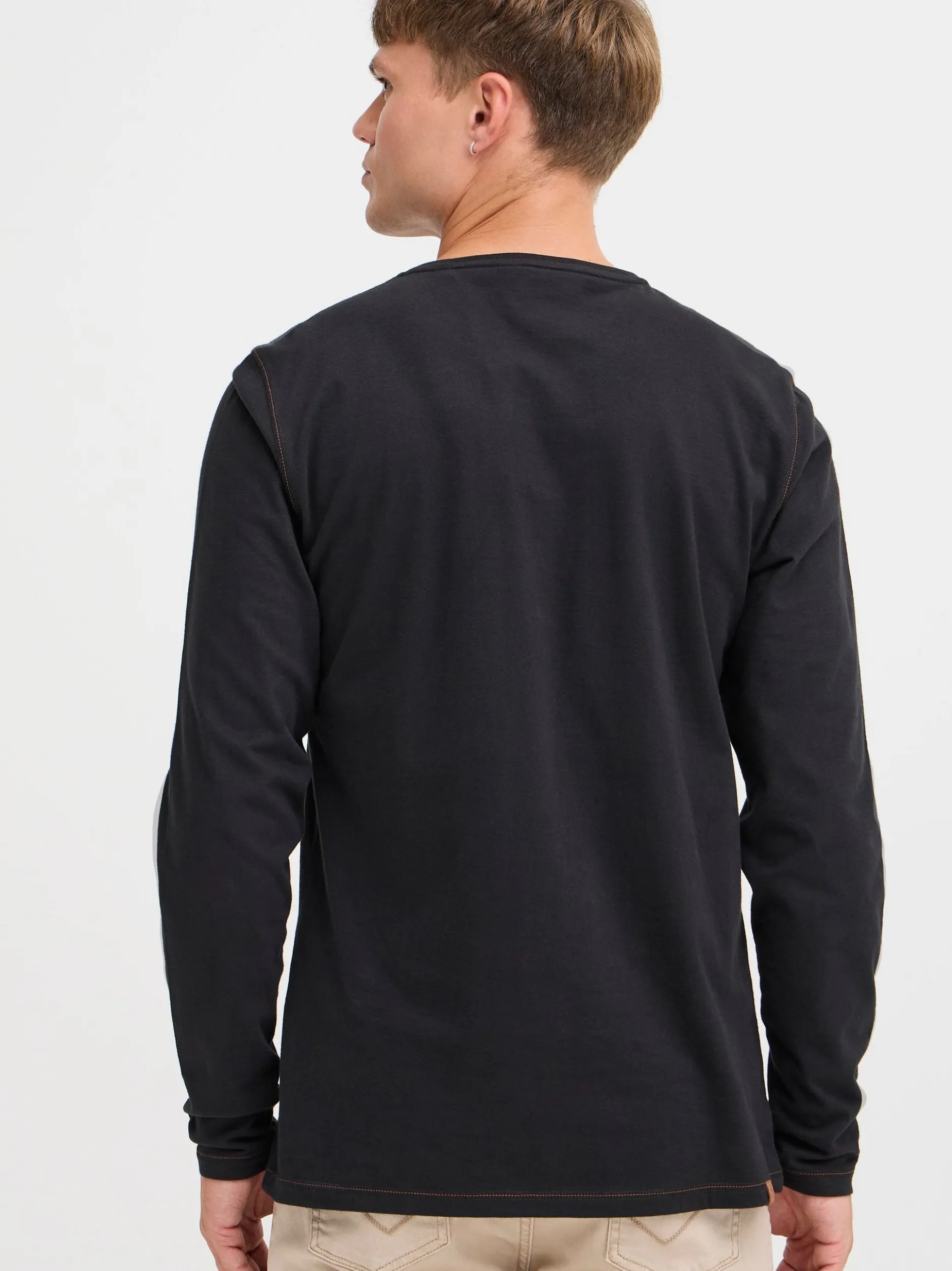 11 Project Herren Langarmshirt - PRBonso in schwarz