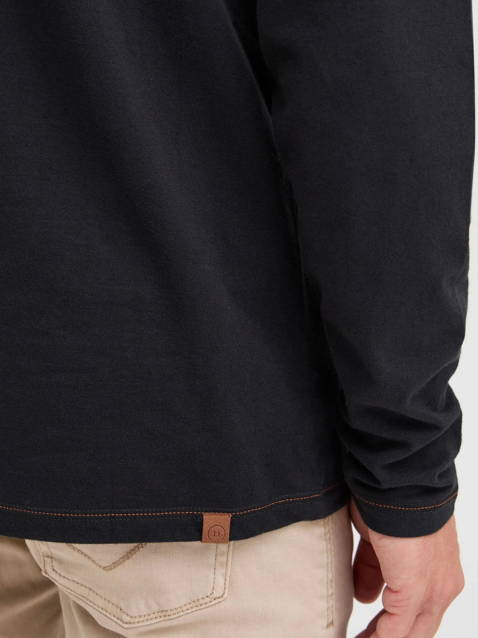 11 Project Herren Langarmshirt - PRBonso in schwarz