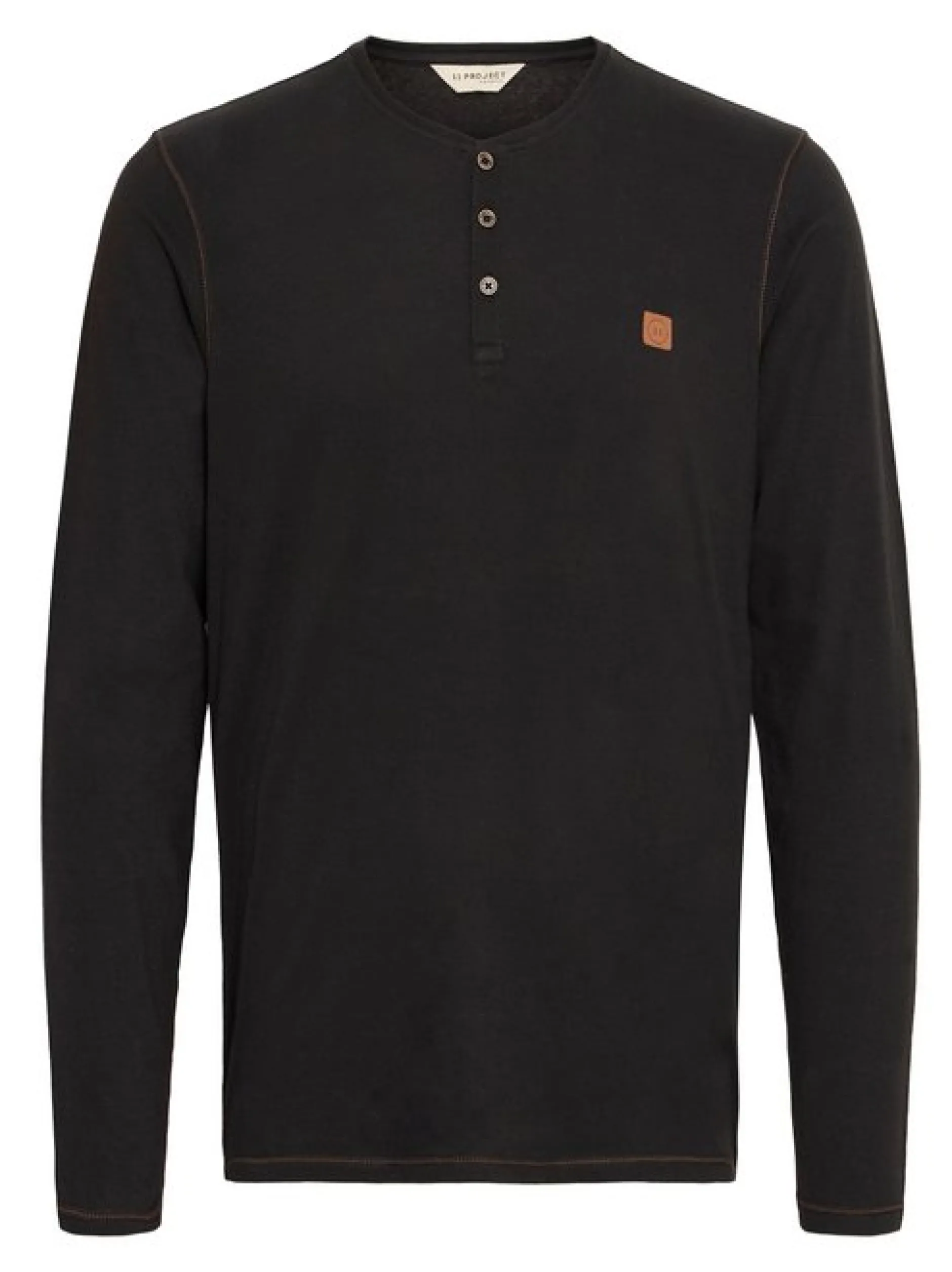 11 Project Herren Langarmshirt - PRBonso in schwarz