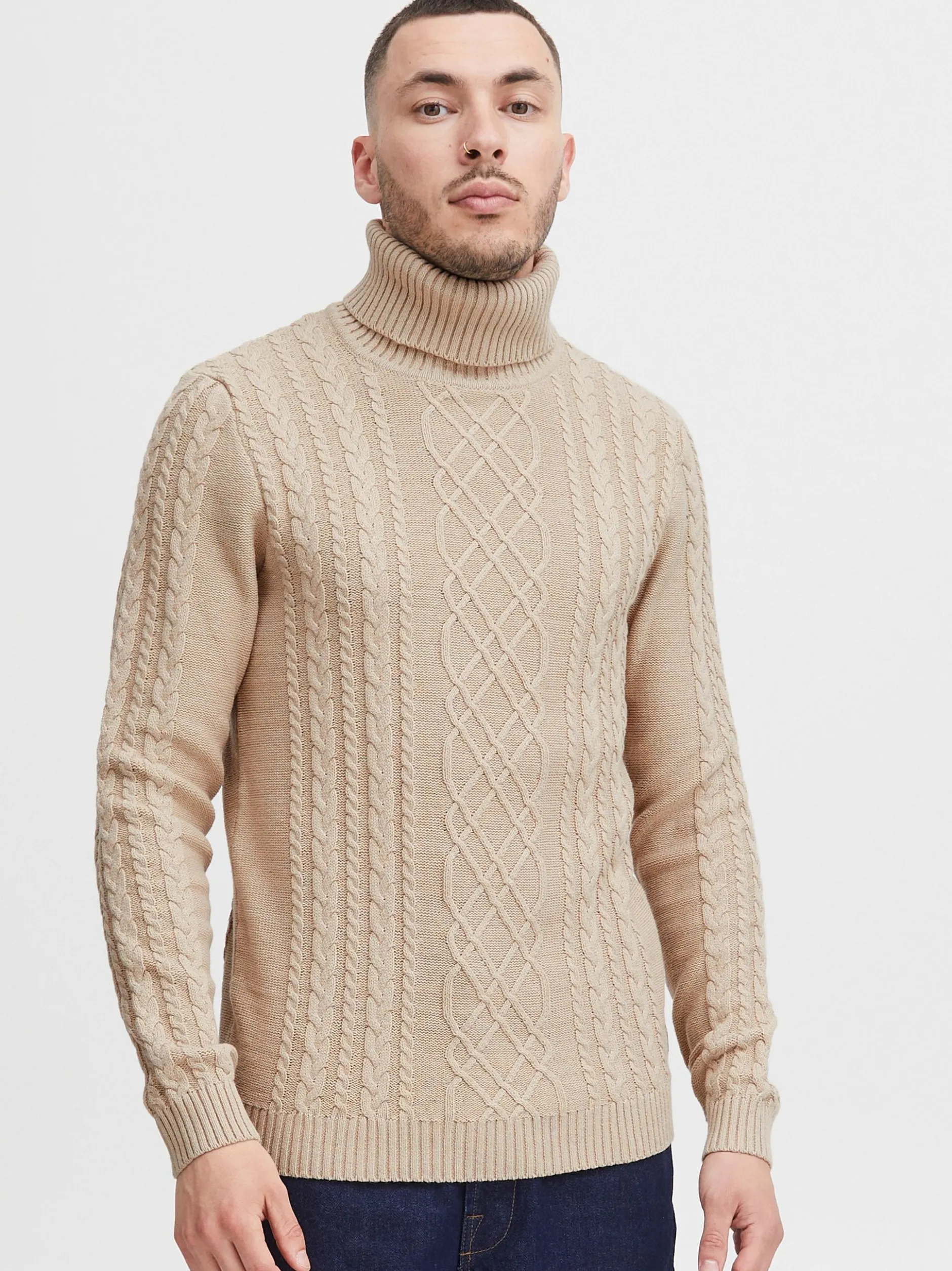 11 Project Herren Rollkragenpullover - PRJamelio in beige