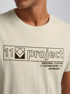 11 Project Herren T-Shirt - PRMattis in beige