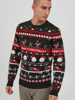 11 Project Herren Weihnachtspullover - PRRuben in anthrazit