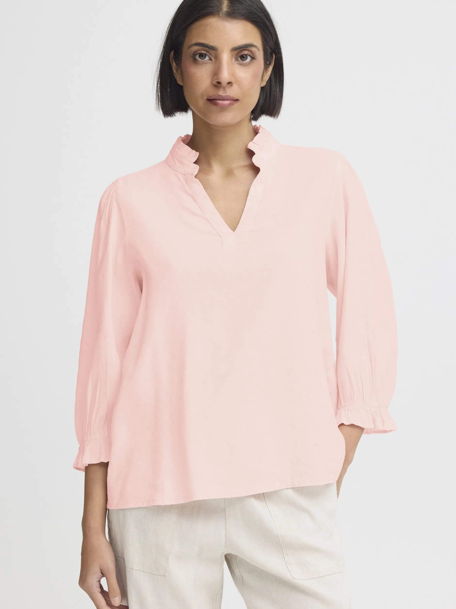 PULZ Jeans Damen Bluse PZLUCA in rosa