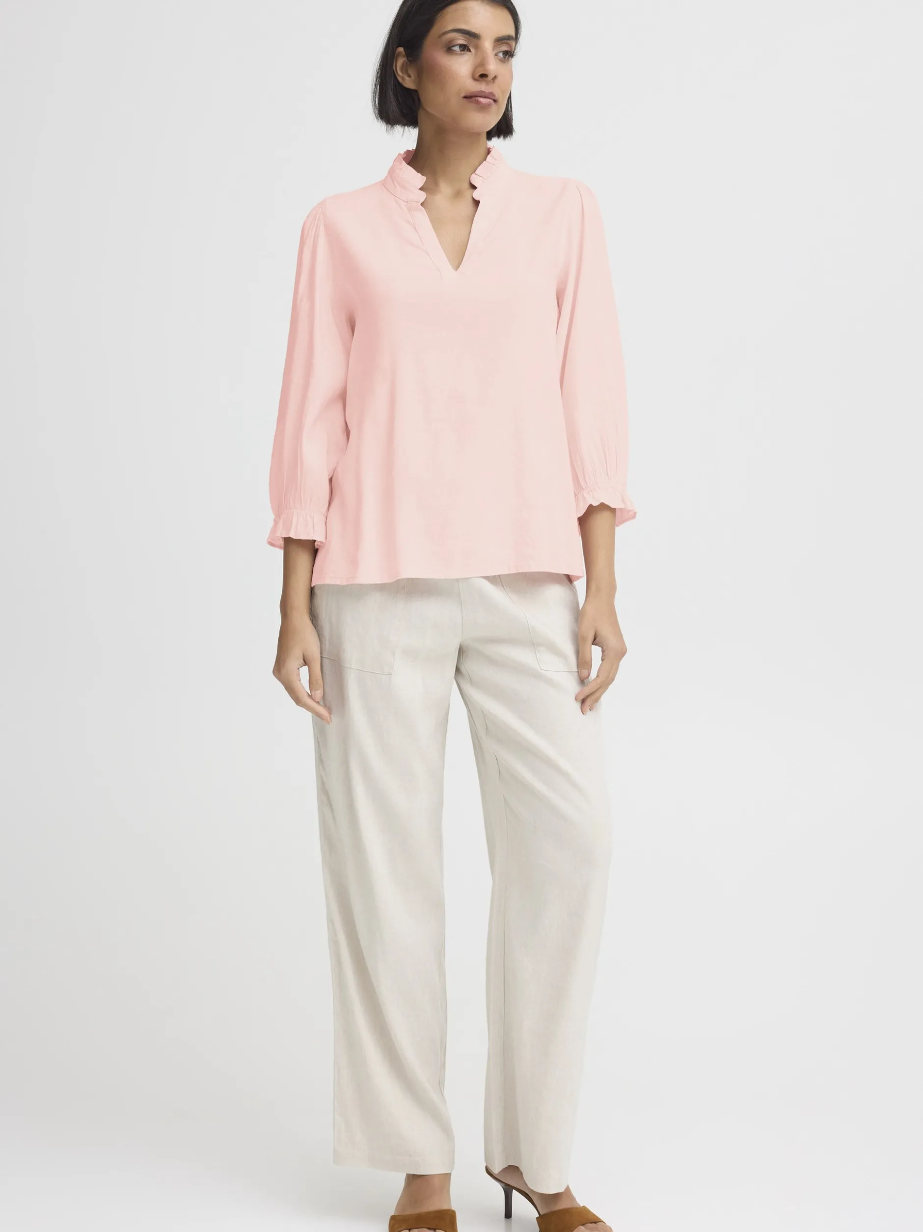 PULZ Jeans Damen Bluse PZLUCA in rosa