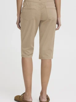 PULZ Jeans Damen Casual PZEVELYN Normale Passform in sand