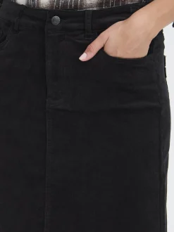 PULZ Jeans Damen Casual PZSALLY Hohe Taille in schwarz