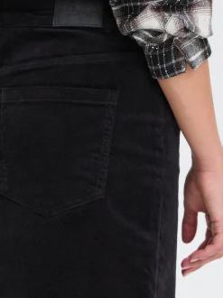 PULZ Jeans Damen Casual PZSALLY Hohe Taille in schwarz