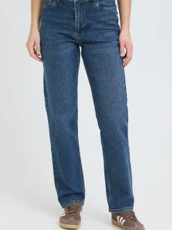 PULZ Jeans Damen Jeans PZLIVA hohe Taille in blau