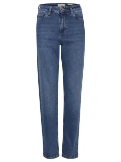 PULZ Jeans Damen Jeans PZLIVA hohe Taille in blau