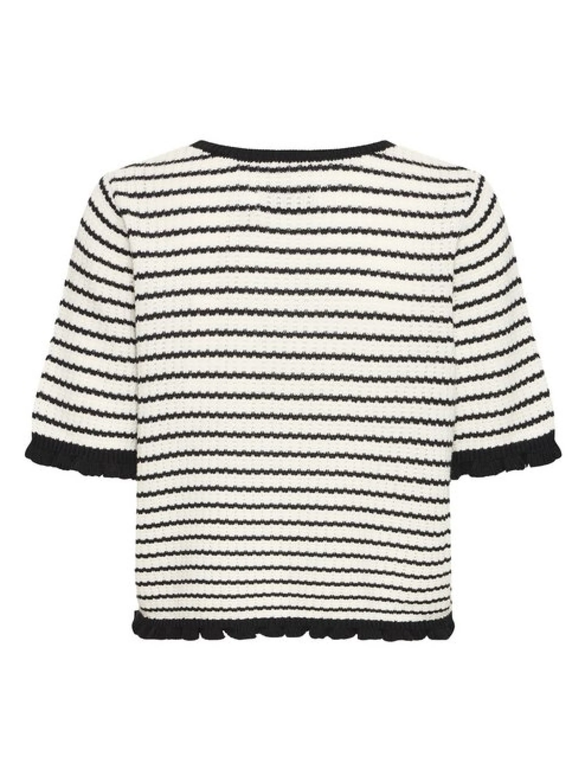 PULZ Jeans Damen Kurzarm-Bluse PZCENTA in weiß