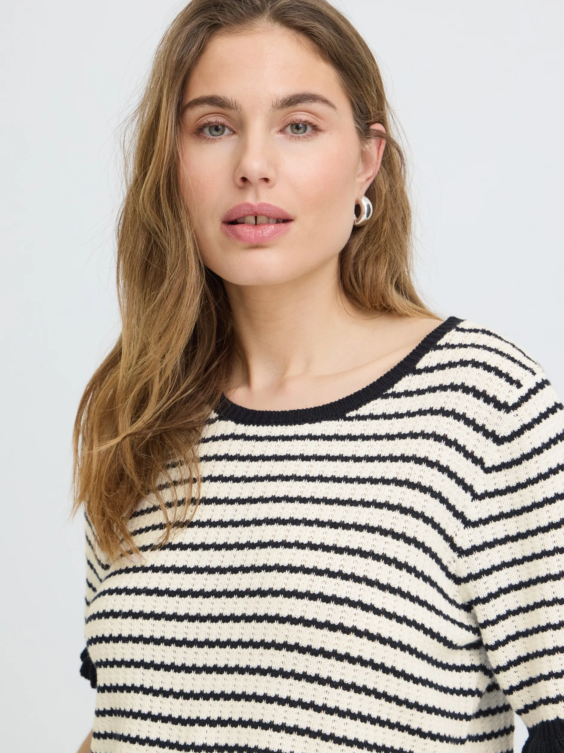 PULZ Jeans Damen Kurzarm-Bluse PZCENTA in weiß