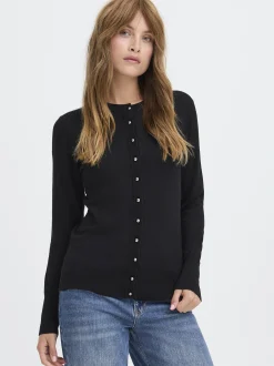 PULZ Jeans Damen Strickjacke PZSARA in schwarz