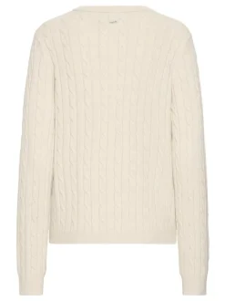 PULZ Jeans Damen Strickjacke PZSTEFFI in beige