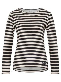 RABE Damen Langarmshirt in beige schwarz