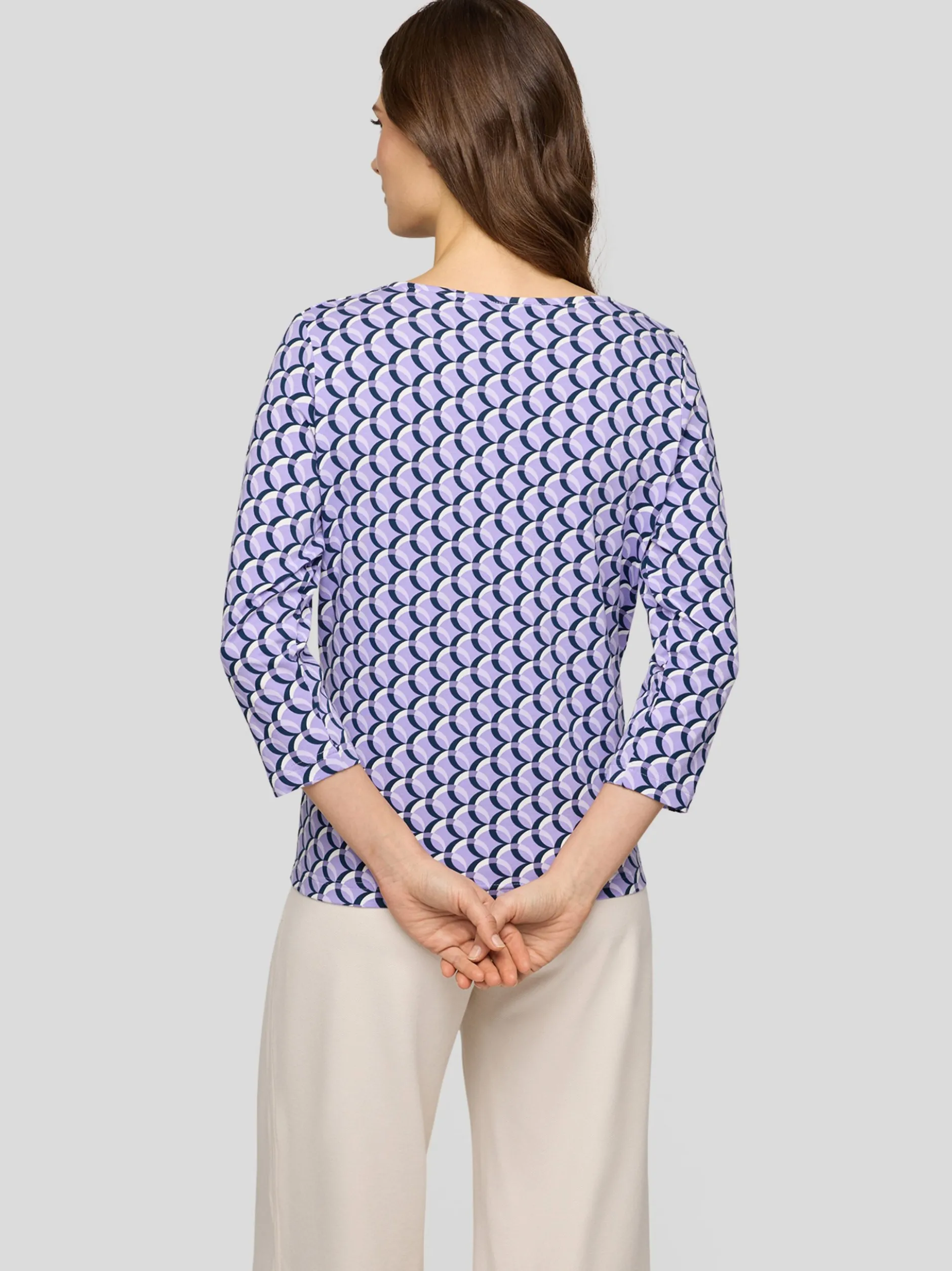 RABE Damen Langarmshirt in lila mehrfarbig