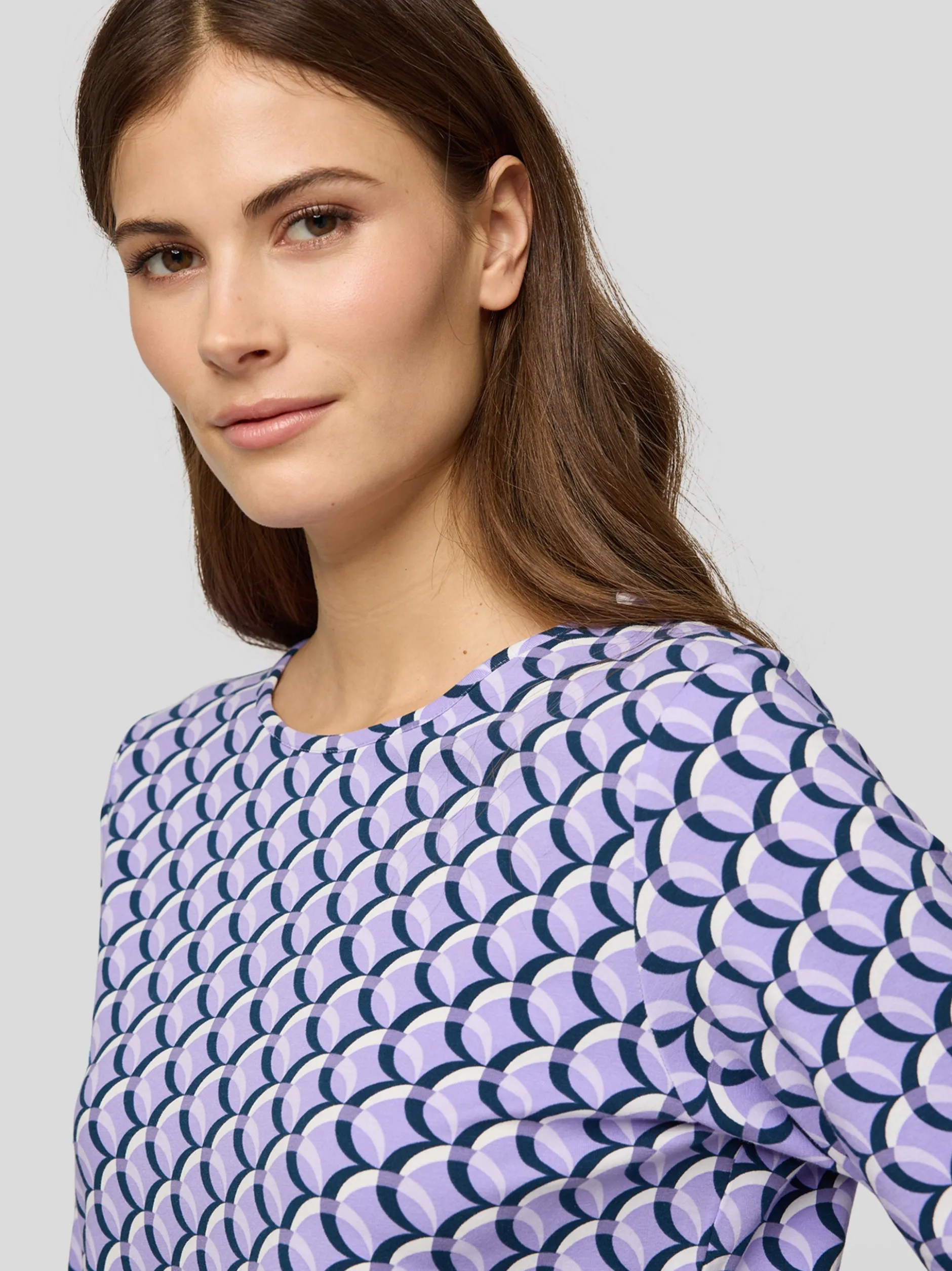 RABE Damen Langarmshirt in lila mehrfarbig