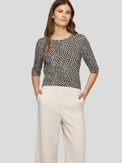 RABE Damen Langarmshirt in schwarz weiß