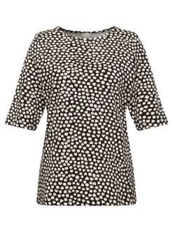 RABE Damen Langarmshirt in schwarz weiß