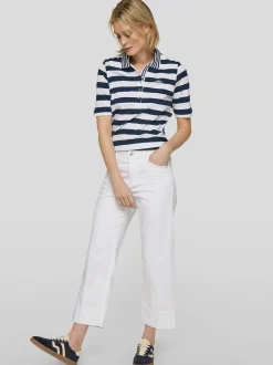 RABE Damen Poloshirt in blau weiß