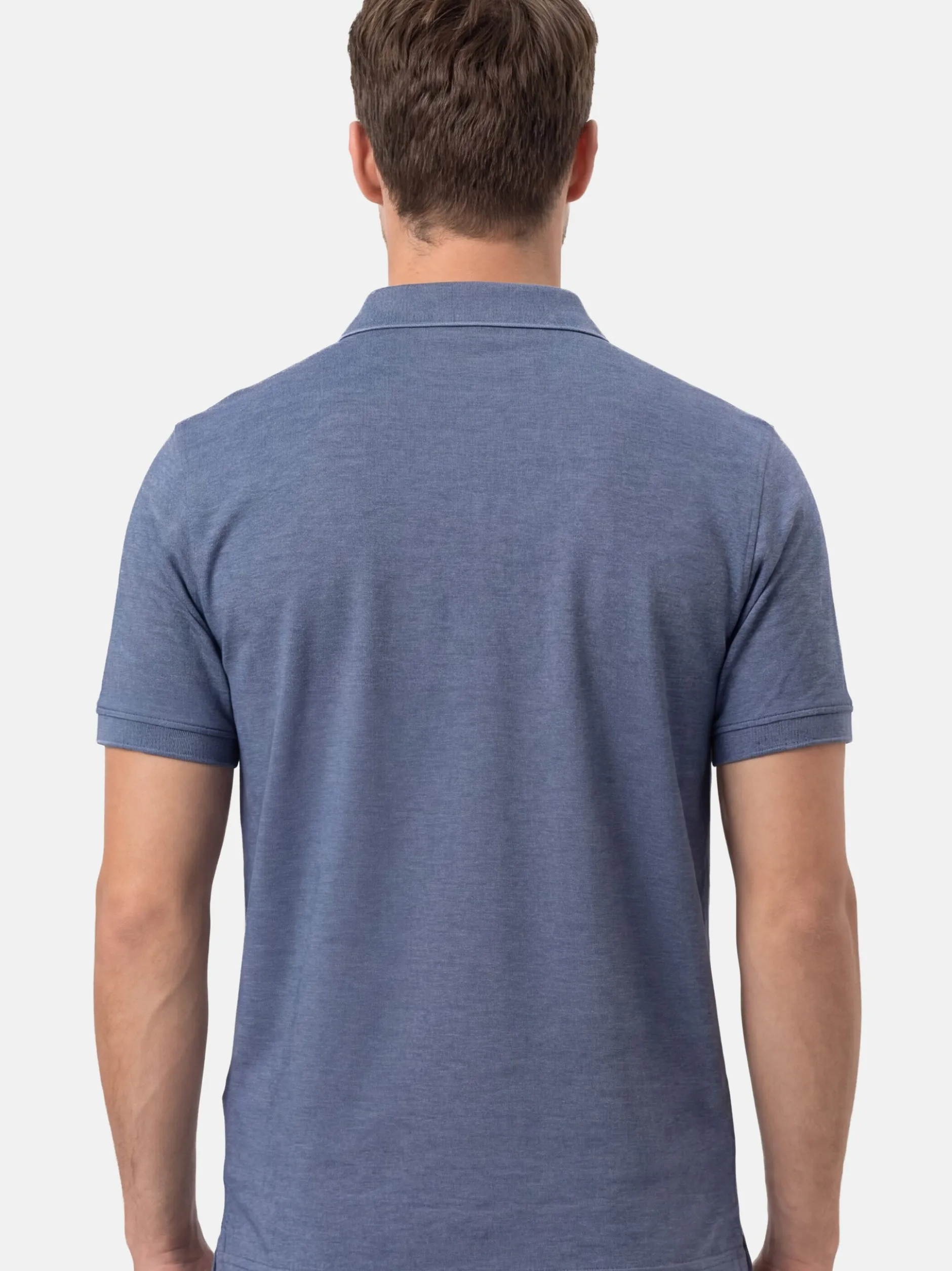 Ragman Herren Poloshirt im 2er-Pack in blue stone