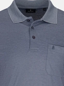 Ragman Herren Poloshirt im 2er-Pack in blue stone