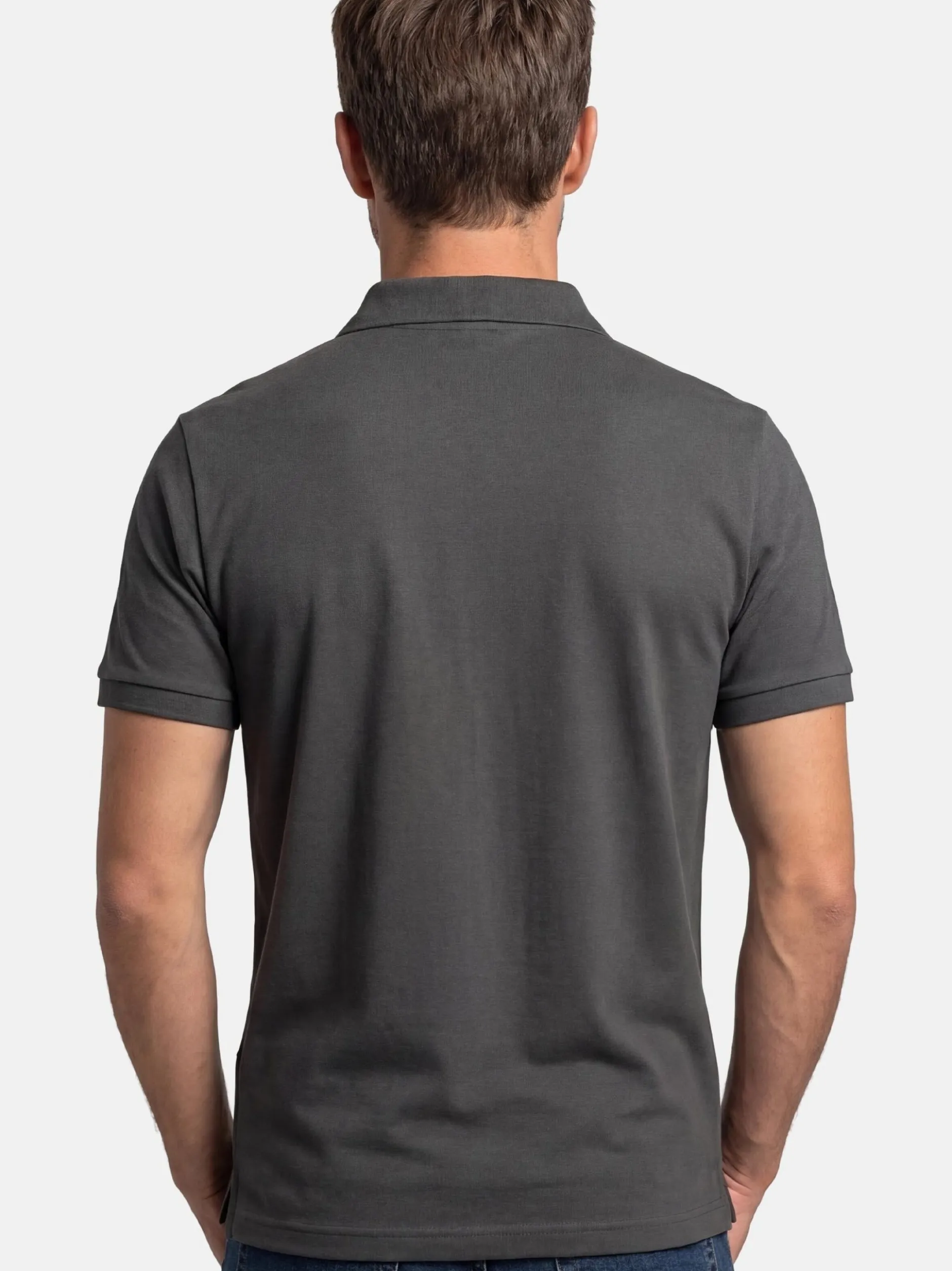 Ragman Herren Poloshirts im 2er-Pack in anthrazit