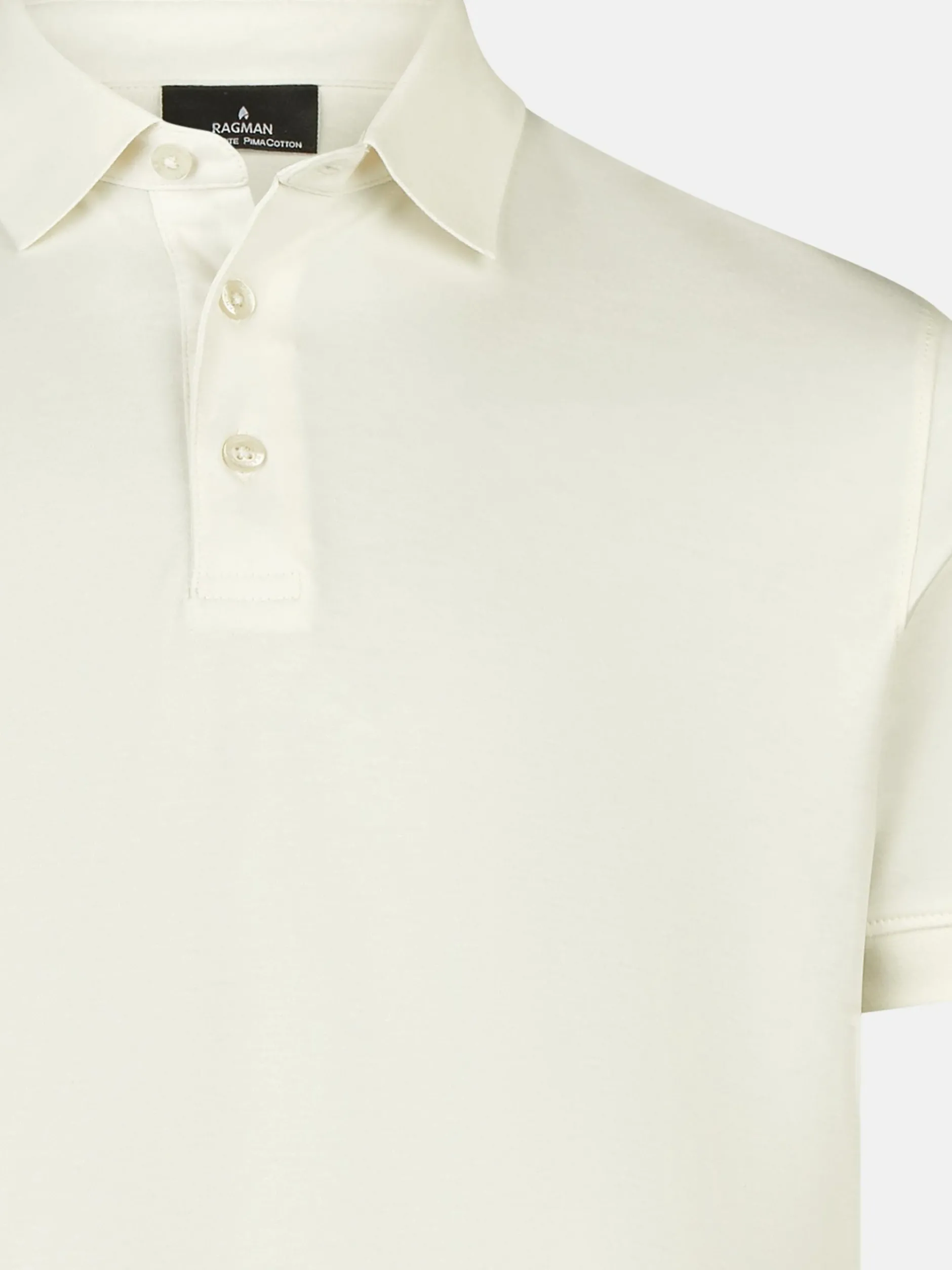 Ragman Herren Poloshirts im 2er-Pack in ecru