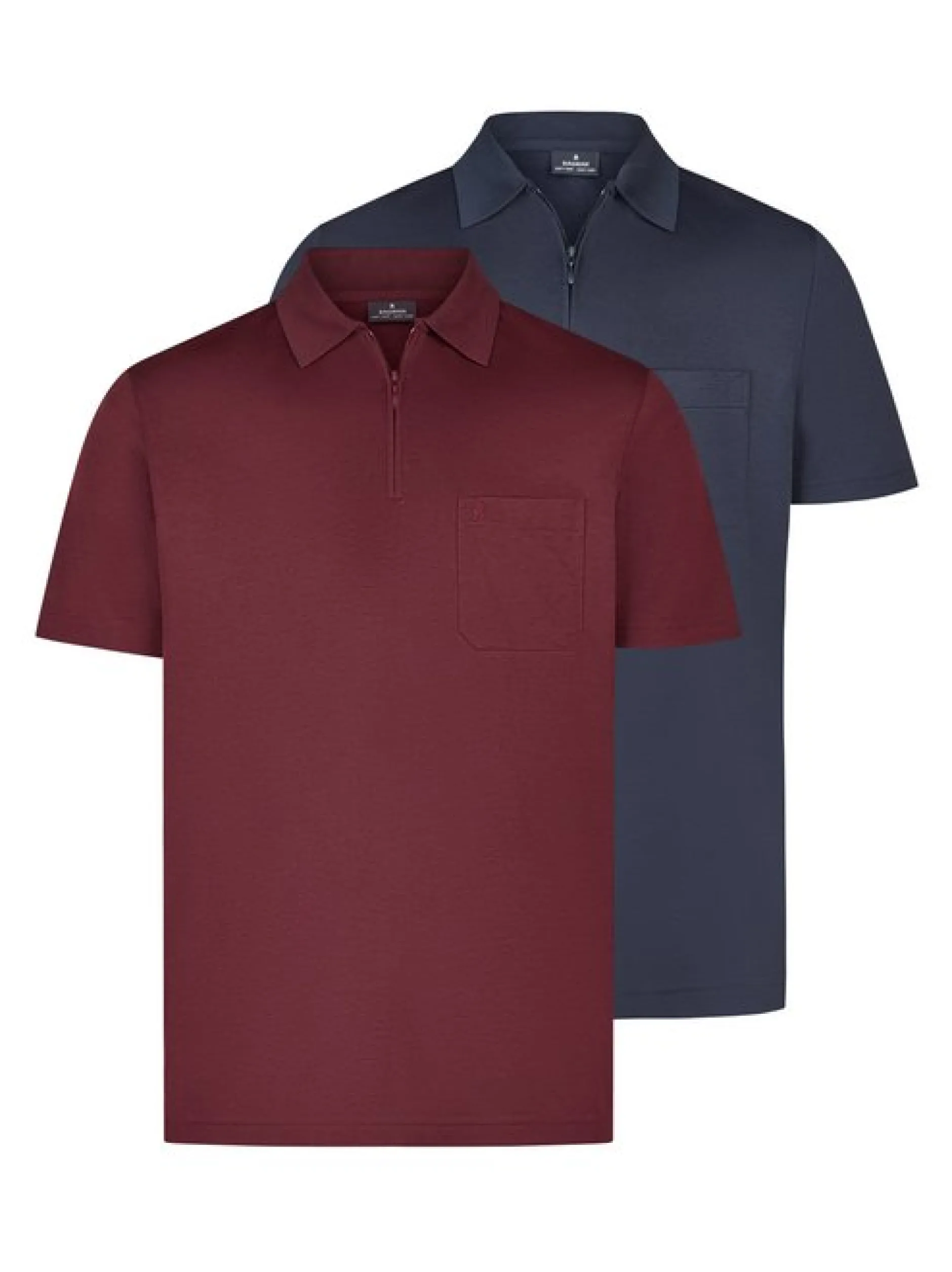 Ragman Herren Poloshirts im 2er-Pack in mehrfarbig