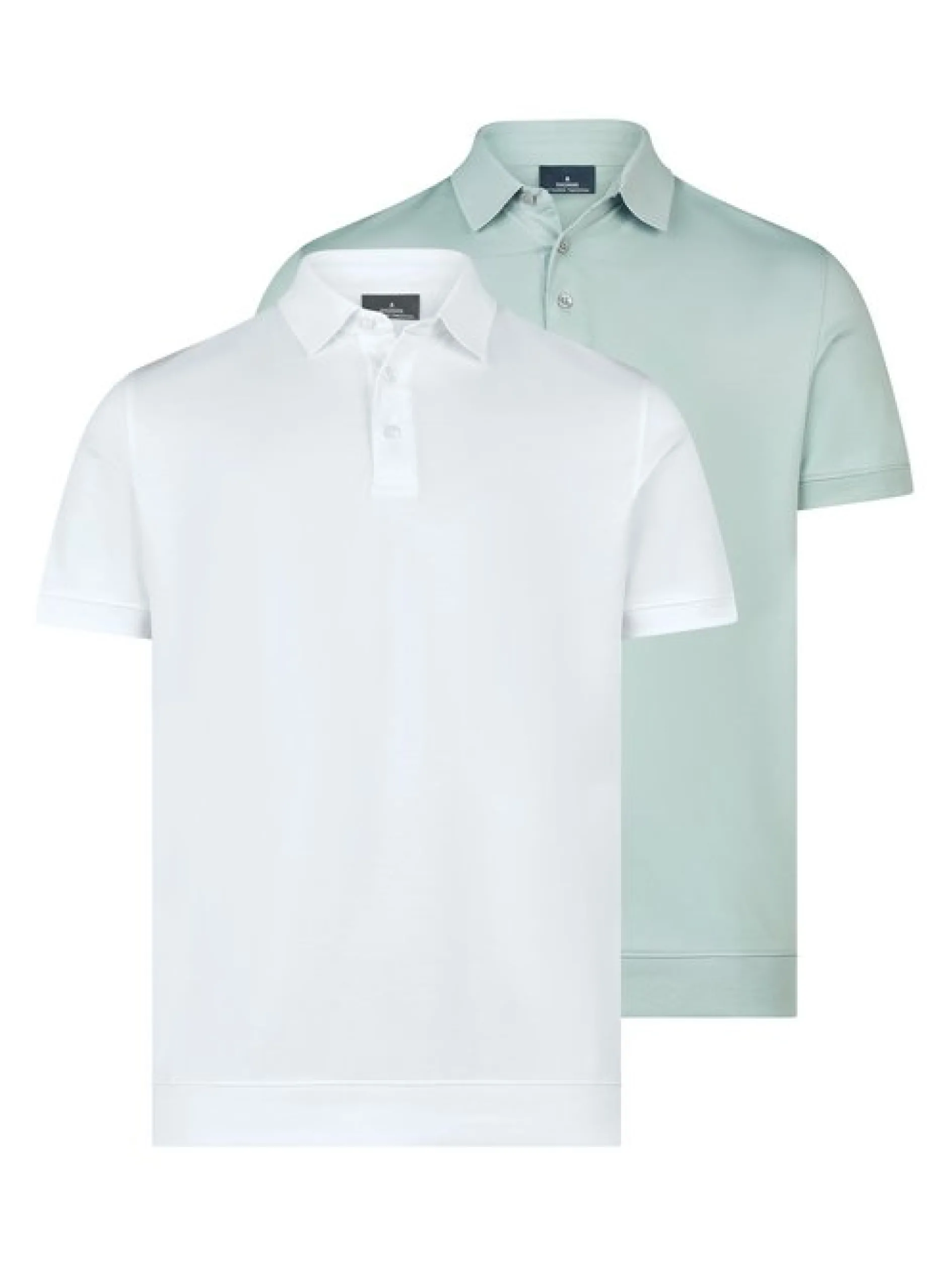 Ragman Herren Poloshirts im 2er-Pack in mehrfarbig
