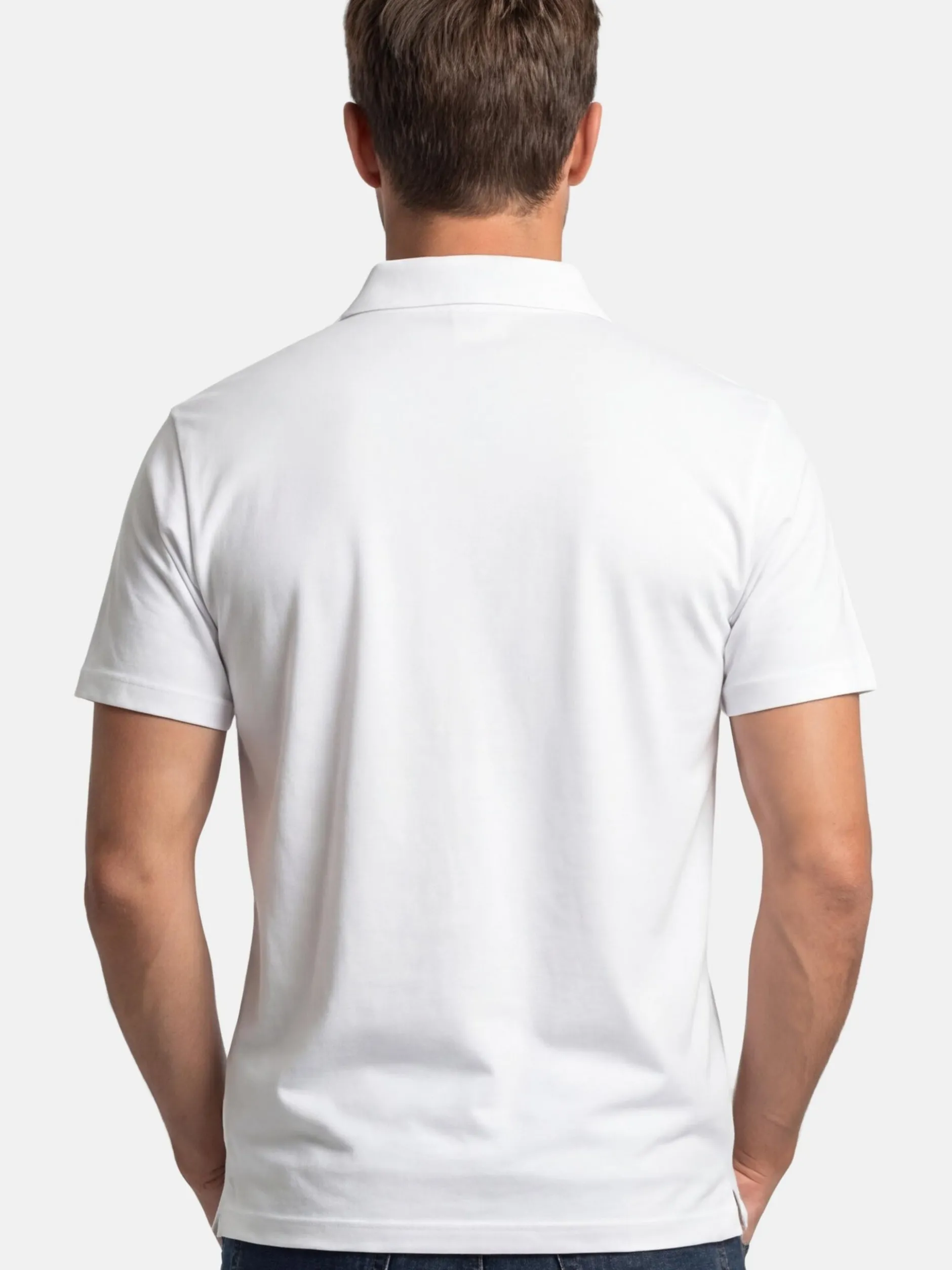 Ragman Herren Poloshirts im 2er-Pack in weiß