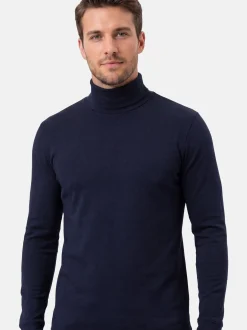 Ragman Herren Rollkragenshirts im 3er-Pack in blau