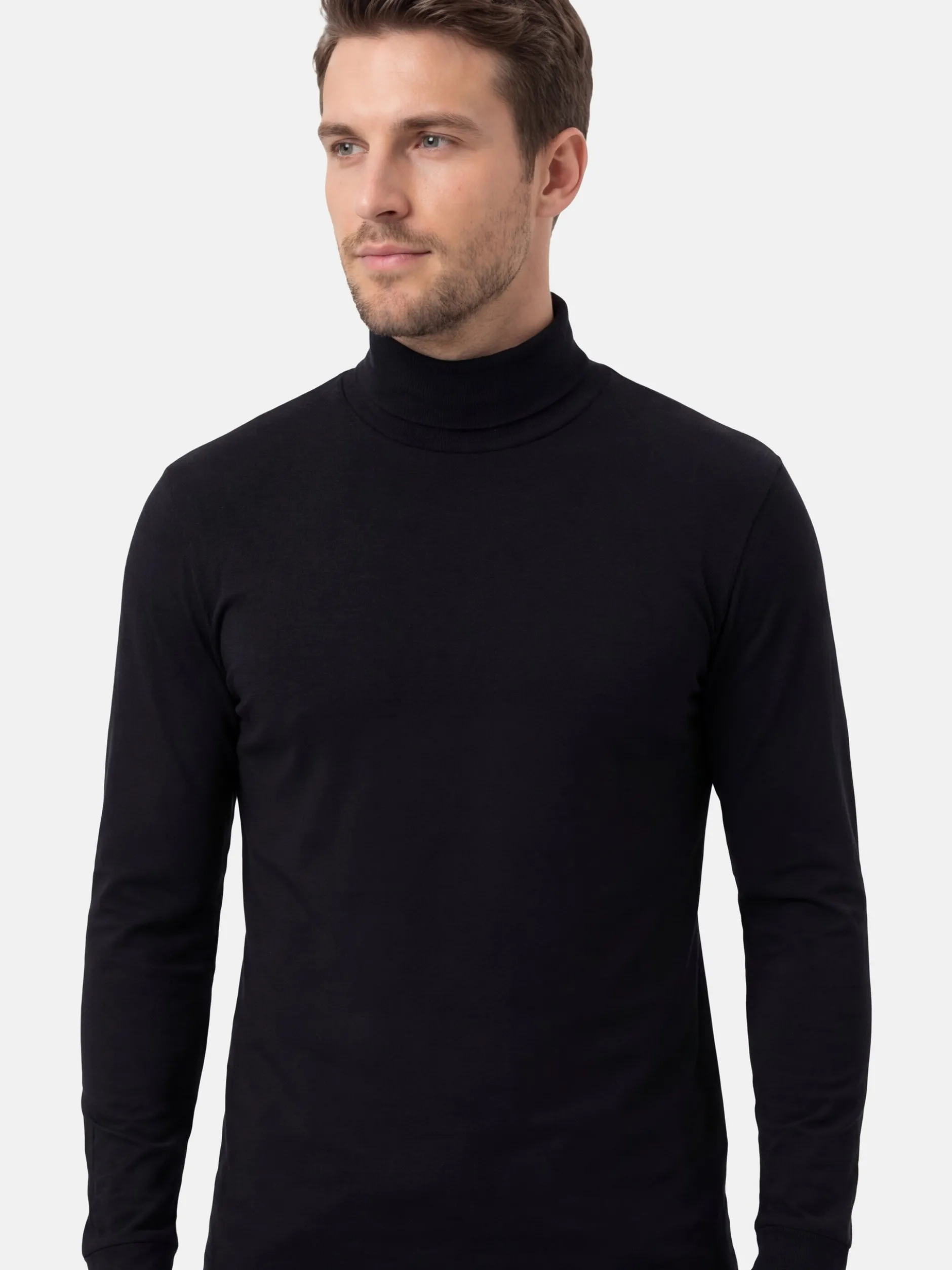 Ragman Herren Rollkragenshirts im 2er-Pack in grau