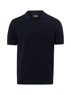 Ragman Herren Strickshirt in marine - Ärmel: kurzarm