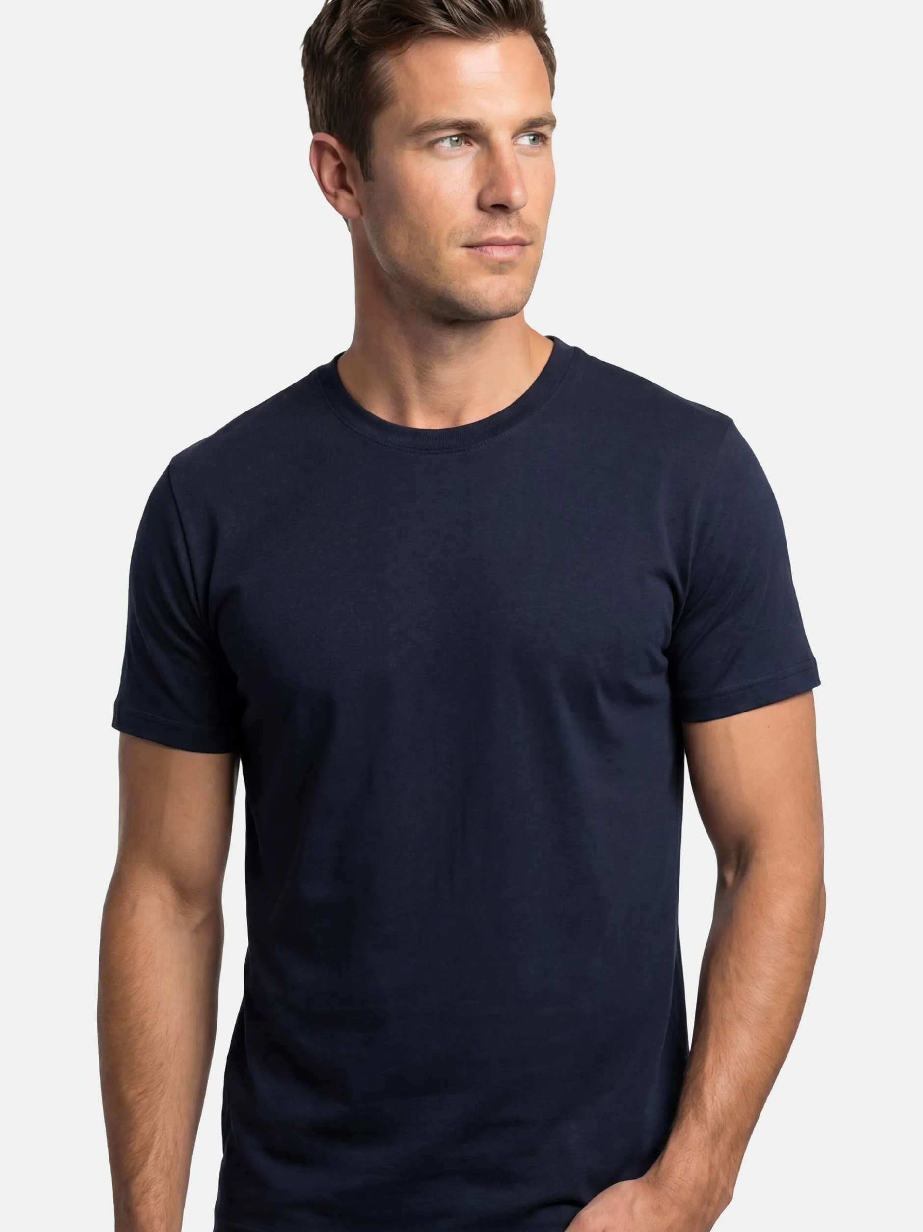 Ragman Herren Unterhemden im 4er-Pack in blau