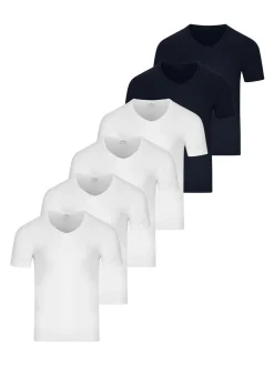 Ragman Herren Unterhemden im 6er-Pack in hellblau