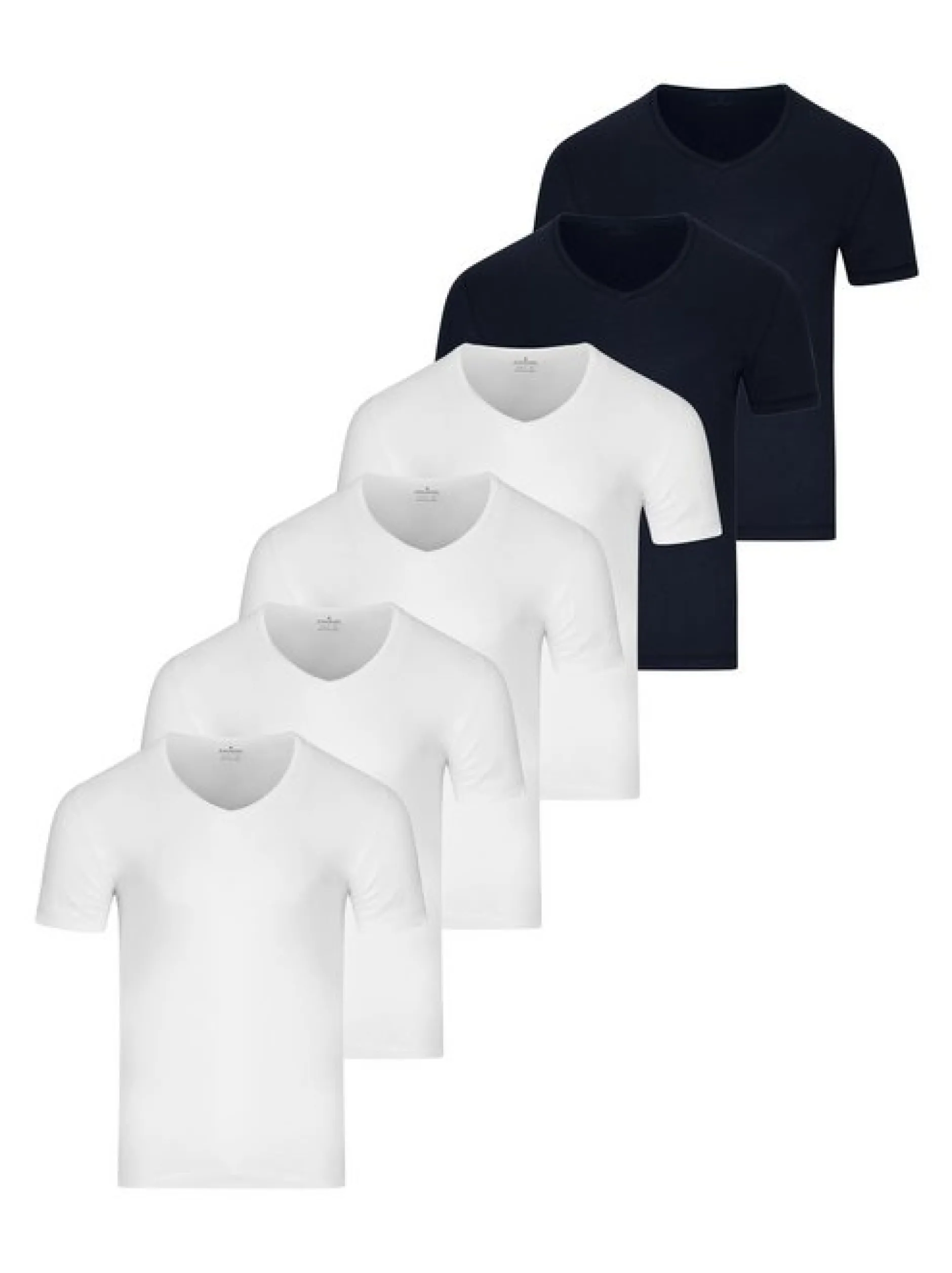 Ragman Herren Unterhemden im 6er-Pack in hellblau