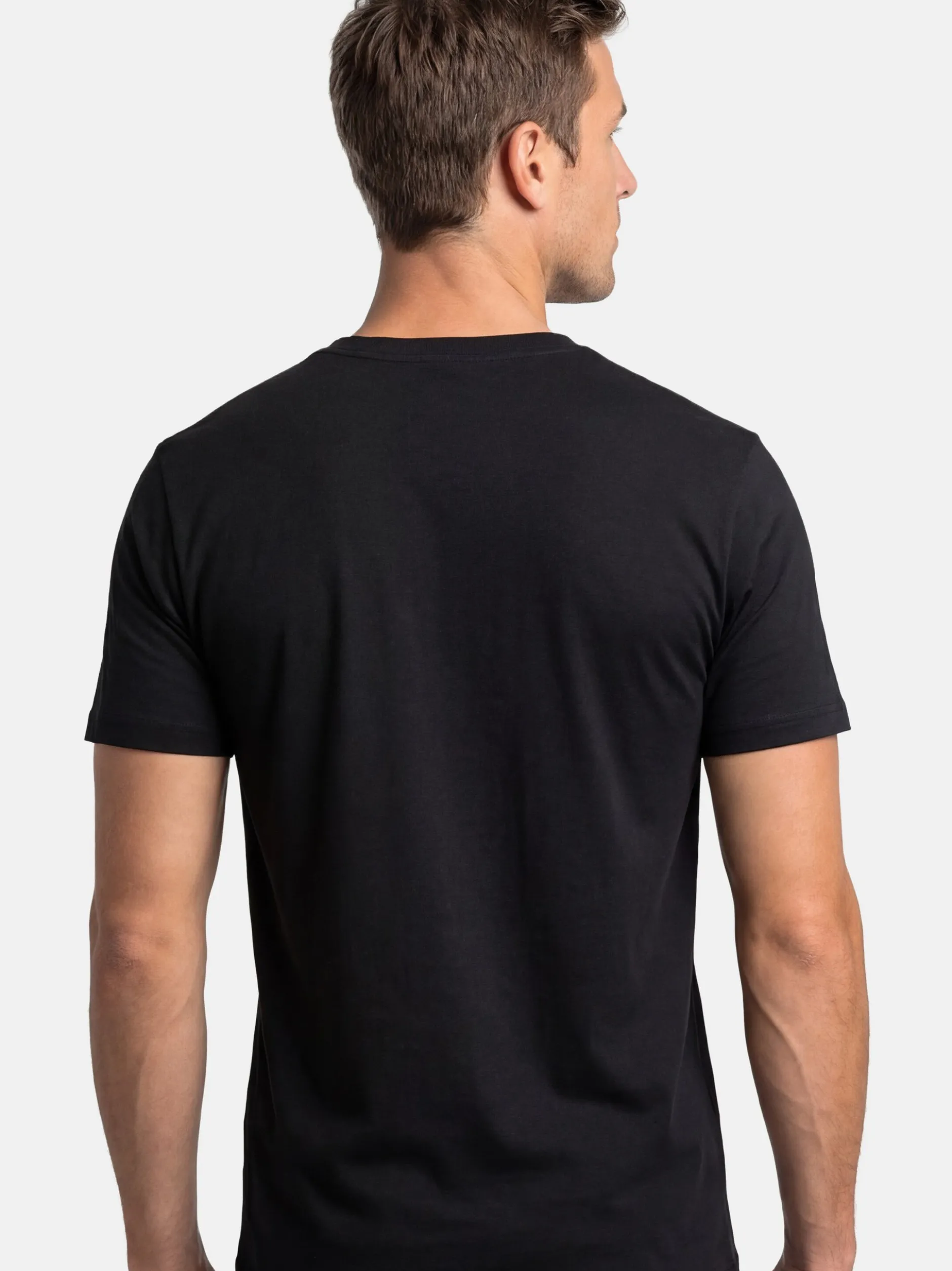 Ragman Herren Unterhemden im 4er-Pack in schwarz