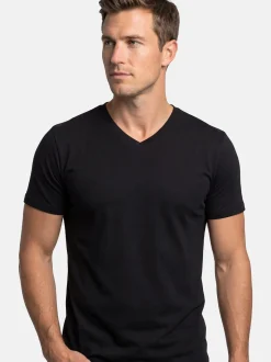 Ragman Herren Unterhemden im 2er-Pack in schwarz