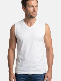 Ragman Herren Unterhemden im 4er-Pack in weiß