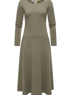 Ragwear Damen A-Linien-Kleid - Appero Long in oliv