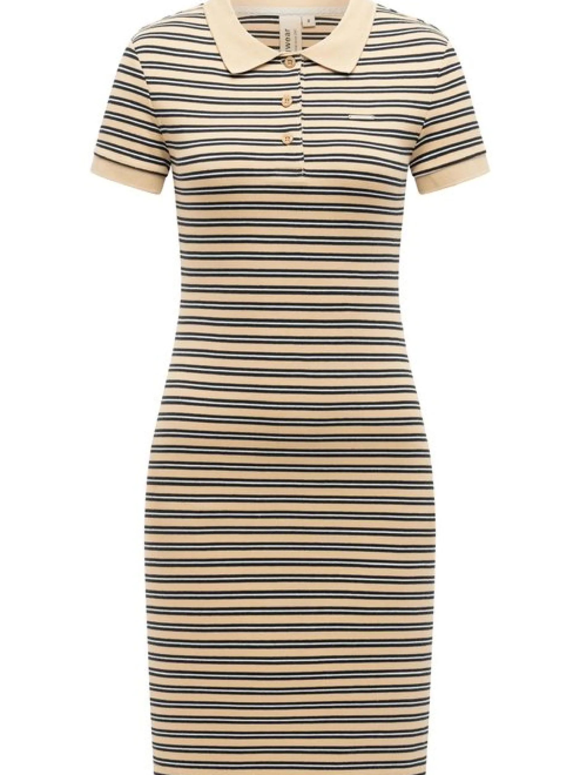 Ragwear Damen A-Linien-Kleid - Colaro Stripes Dress YOUMODO in sand