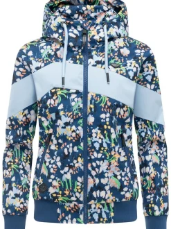 Ragwear Damen Übergangsjacke - Nuggie Block Flower in marine