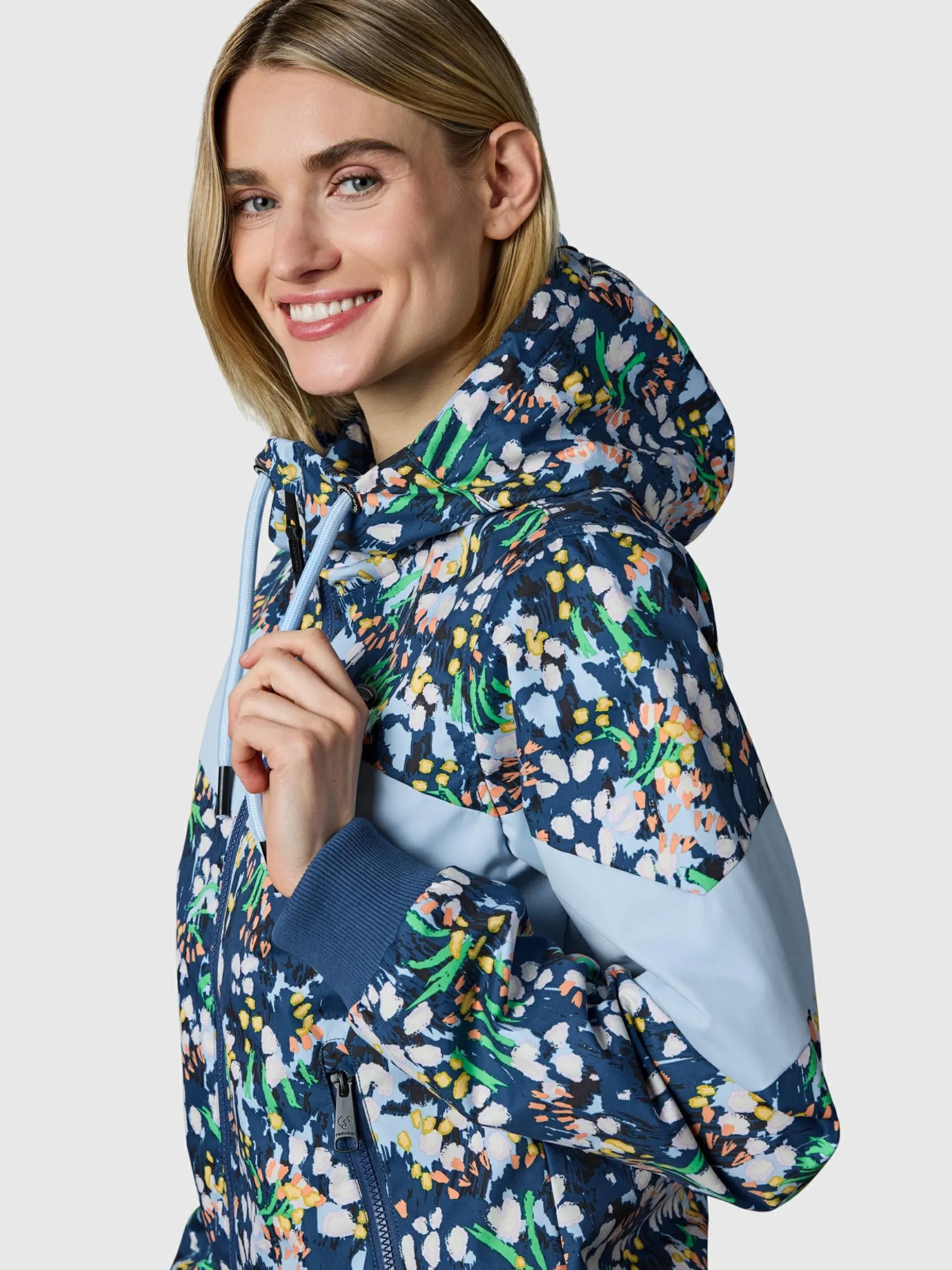 Ragwear Damen Übergangsjacke - Nuggie Block Flower in marine